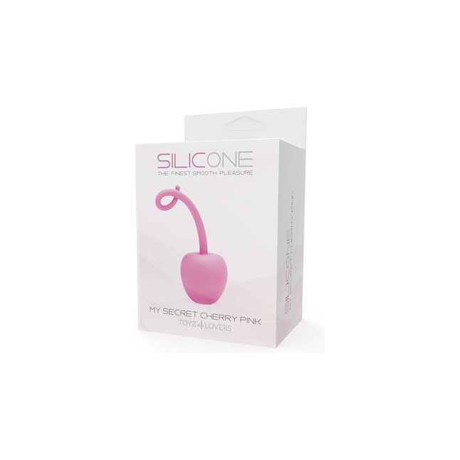 Розовый анальный стимулятор SILICONE MY SECRET CHERRY - 11 см - Silicone. Фотография 2.