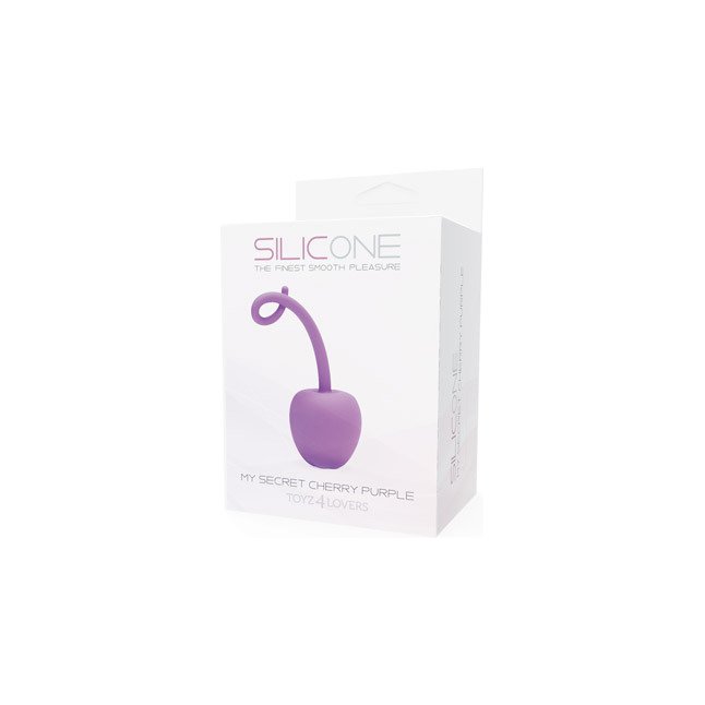 Фиолетовый анальный стимулятор SILICONE MY SECRET CHERRY - 11 см - Silicone. Фотография 2.