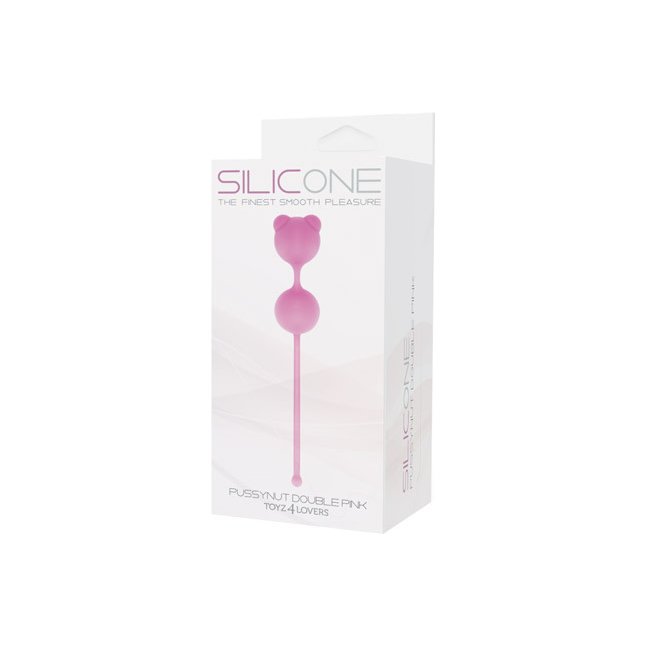 Розовые вагинальные шарики PUSSYNUT DOUBLE SILICONE - Silicone. Фотография 2.