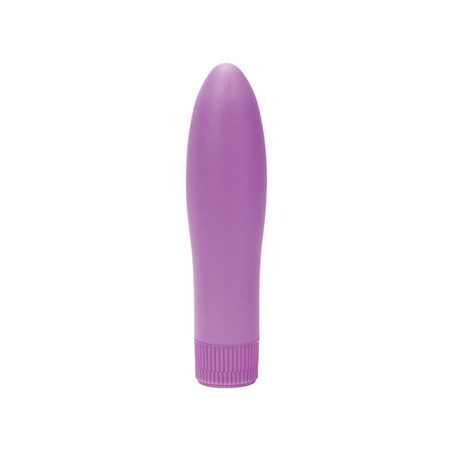 Фиолетовый вибратор SWEET PUSSY IN SILICONE - 13,5 см - Silicone