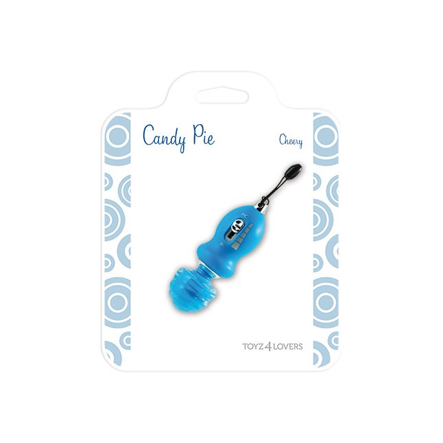 Синий вибростимулятор MINI STIMULATOR CANDY PIE CHEERY - Candy Pie. Фотография 2.