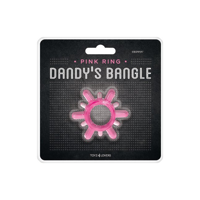 Розовое эрекционное кольцо COCK RING TRIPPIN - Dandy s Bangle. Фотография 2.