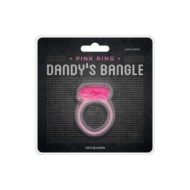 Розовое эрекционное виброкольцо VIBRATING COCK RING EASY GOING - Dandy s Bangle. Фотография 2.