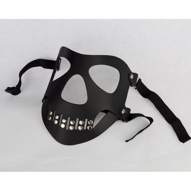 Черная маска Череп с пряжками - BDSM accessories