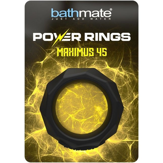 Черное эрекционное кольцо Maximus 45 - Эрекционные кольца. Фотография 3.