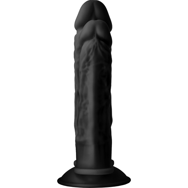 Черный анально-вагинальный фаллоимитатор Double Penetrator - 19,5 см - Real Love. Фотография 5.