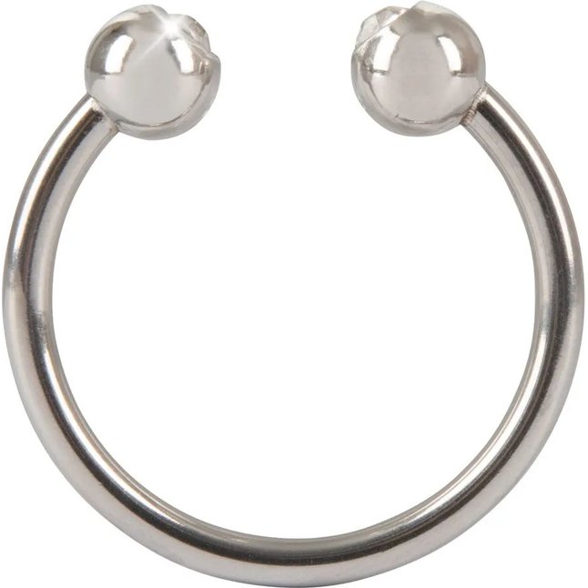Серебристое металлическое кольцо для пениса Rebel с шариками - You2Toys. Фотография 2.