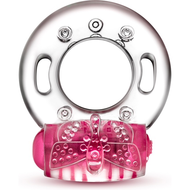 Розовое эрекционное виброкольцо Arouser Vibrating C-Ring - Play With Me. Фотография 2.
