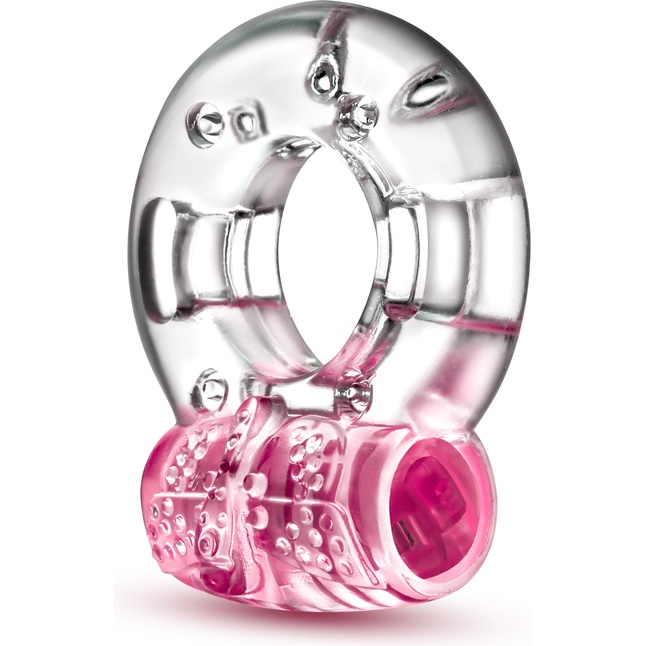 Розовое эрекционное виброкольцо Arouser Vibrating C-Ring - Play With Me
