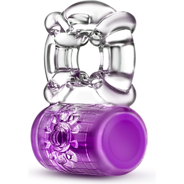 Фиолетовое эрекционное виброкольцо Pleaser Rechargeable C-Ring - Play With Me