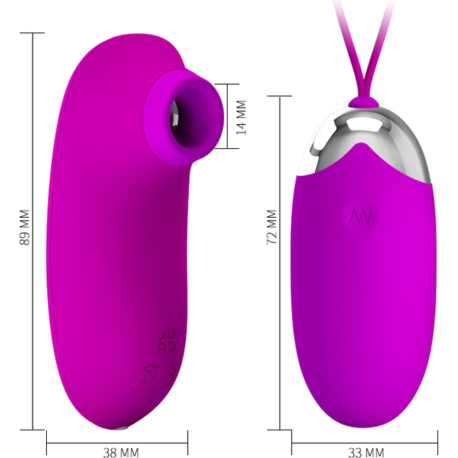Набор вибростимуляторов Orthus: яйцо и стимулятор клитора - Pretty Love. Фотография 3.