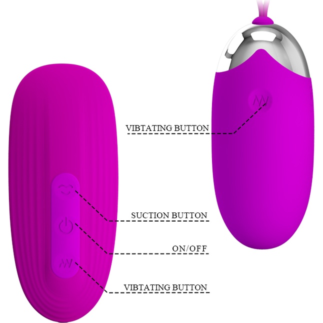 Набор вибростимуляторов Orthus: яйцо и стимулятор клитора - Pretty Love. Фотография 8.