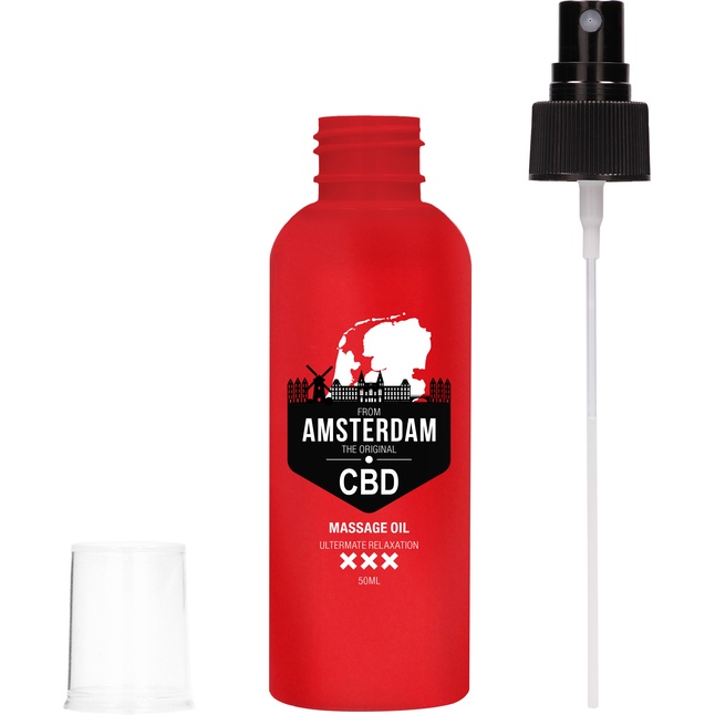 Стимулирующее массажное масло CBD from Amsterdam Massage Oil - 50 мл - Pharmquests. Фотография 5.