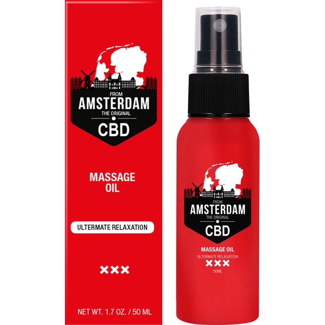Стимулирующее массажное масло CBD from Amsterdam Massage Oil - 50 мл - Pharmquests