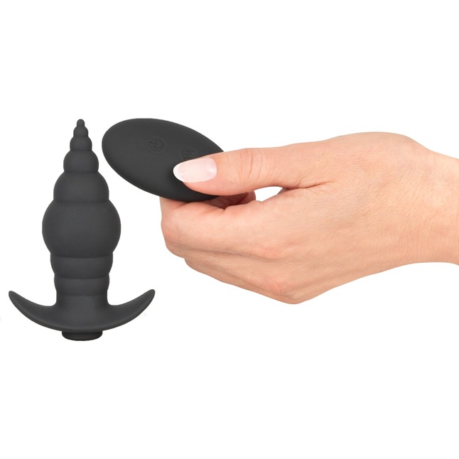 Черная анальная вибропробка RC Butt Plug - 9,6 см - You2Toys. Фотография 3.
