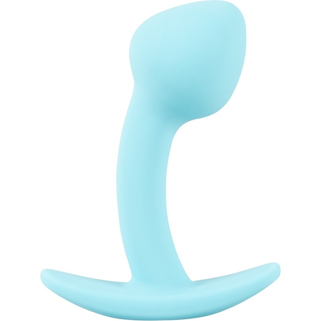 Голубая анальная втулка Mini Butt Plug - 7,1 см