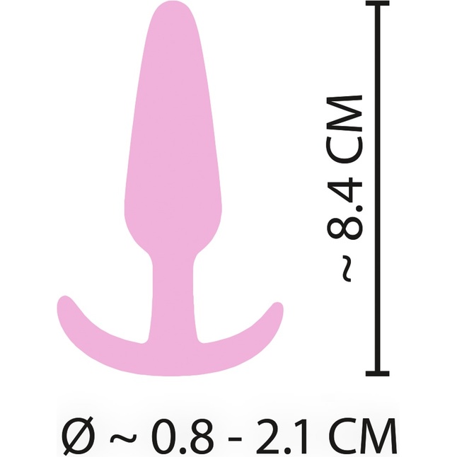 Розовая анальная втулка Mini Butt Plug - 8,4 см. Фотография 4.