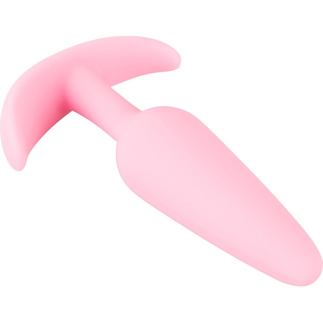 Розовая анальная втулка Mini Butt Plug - 8,4 см. Фотография 8.