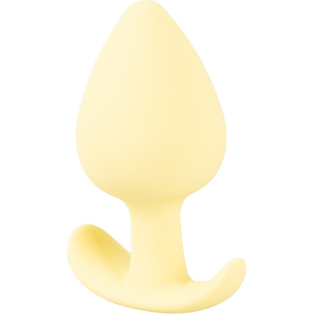 Жёлтая анальная втулка Mini Butt Plug - 6 см. Фотография 5.