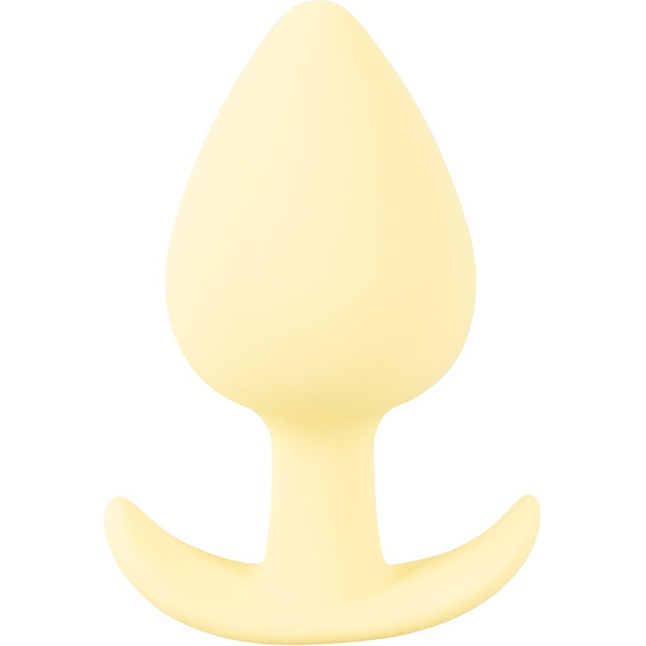 Жёлтая анальная втулка Mini Butt Plug - 6 см