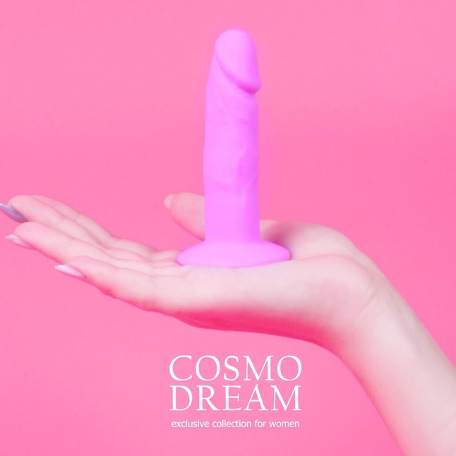 Розовый анальный фаллоимитатор - 10 см - COSMO DREAM. Фотография 5.