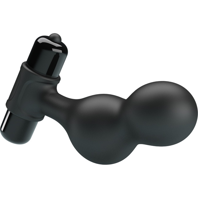 Черная анальная пробка с вибрацией Silicone Vibrating Anal Plug - 10 см - Mr.Play. Фотография 4.