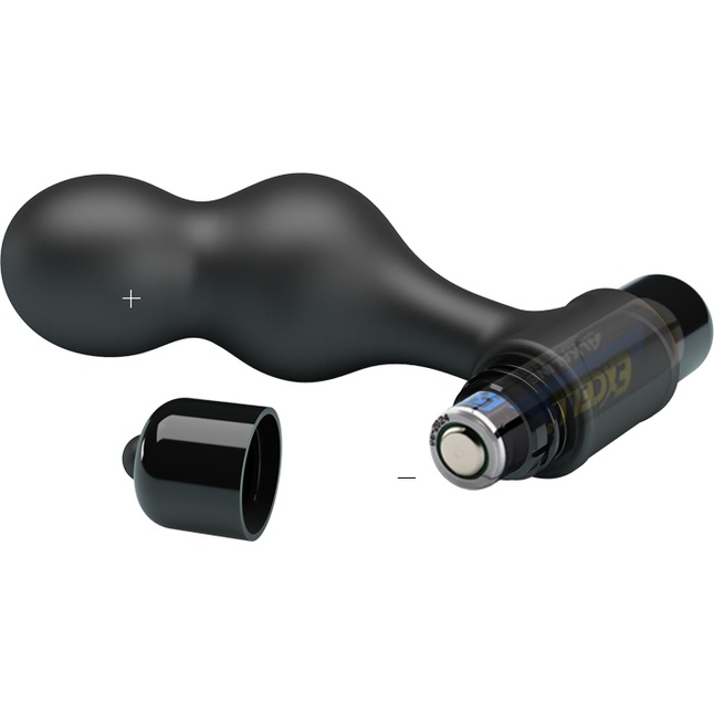 Черная анальная пробка с вибрацией Silicone Vibrating Anal Plug - 10 см - Mr.Play. Фотография 6.