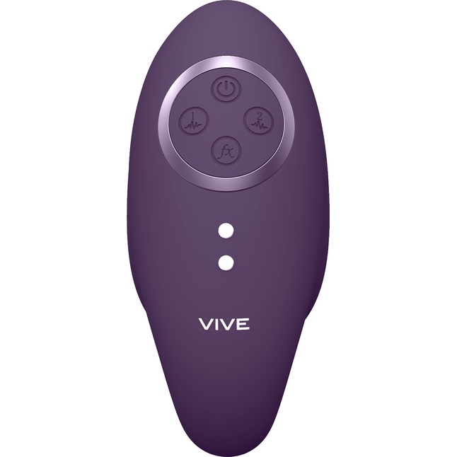 Фиолетовое виброяйцо с дополнительной клиторальной стимуляцией Aika - Vive. Фотография 5.