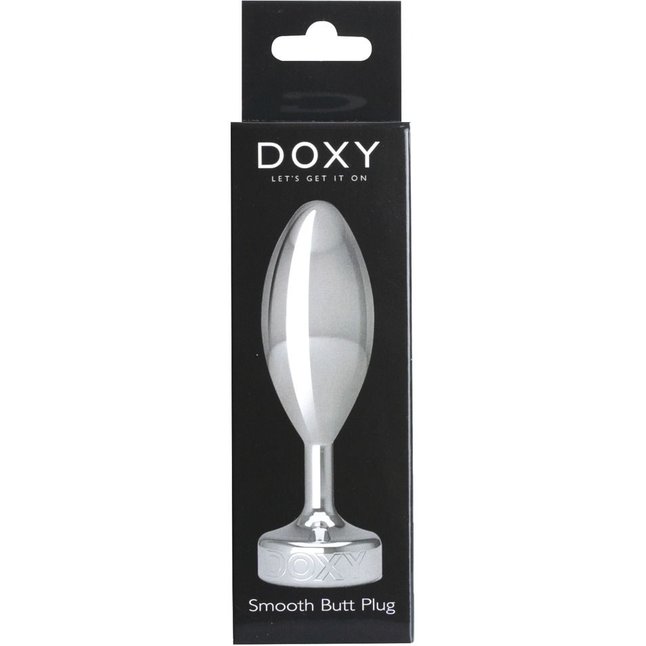 Серебристая анальная втулка Doxy Smooth Butt Plug - 10,5 см. Фотография 7.