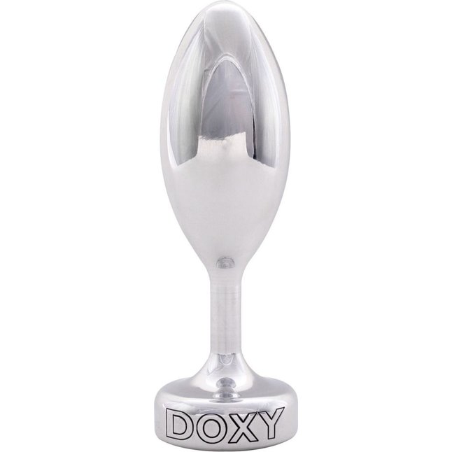 Серебристая анальная втулка Doxy Smooth Butt Plug - 10,5 см