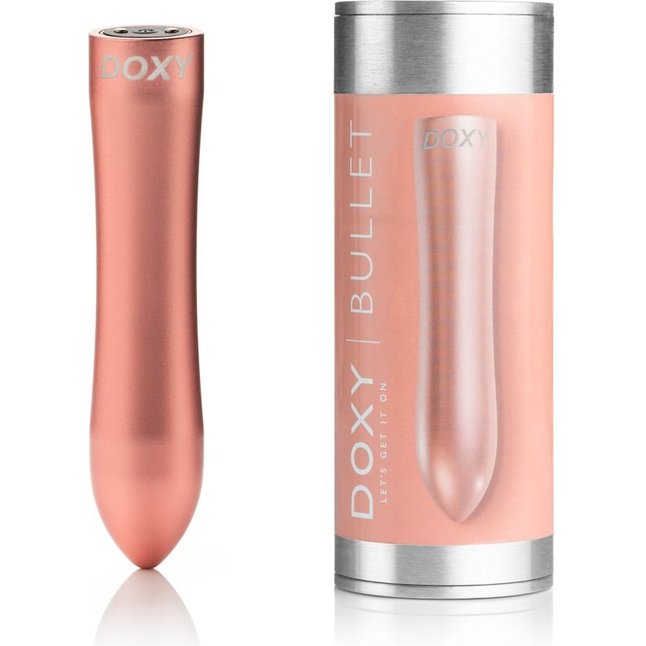 Розовая металлическая вибропуля Doxy - 12 см. Фотография 2.