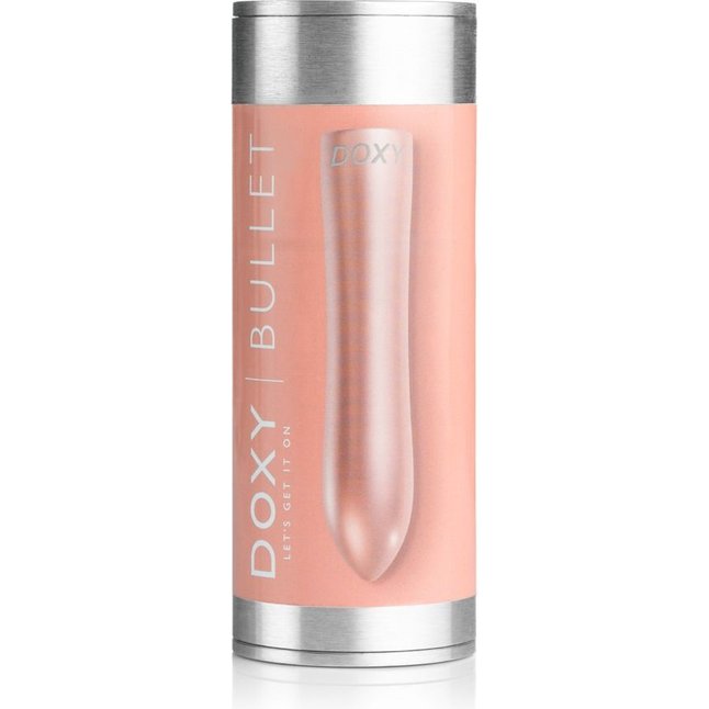 Розовая металлическая вибропуля Doxy - 12 см. Фотография 6.