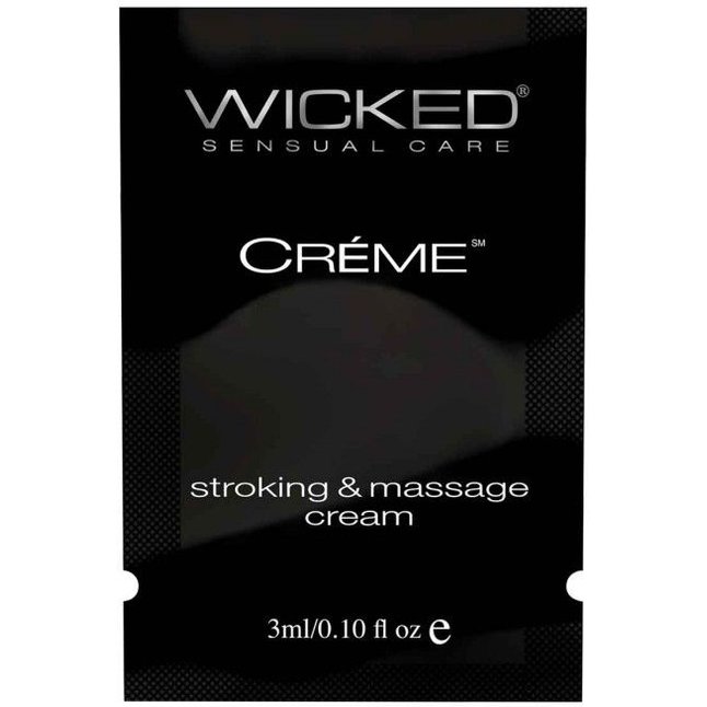 Крем для массажа и мастурбации Wicked Stroking and Massage Creme - 3 мл