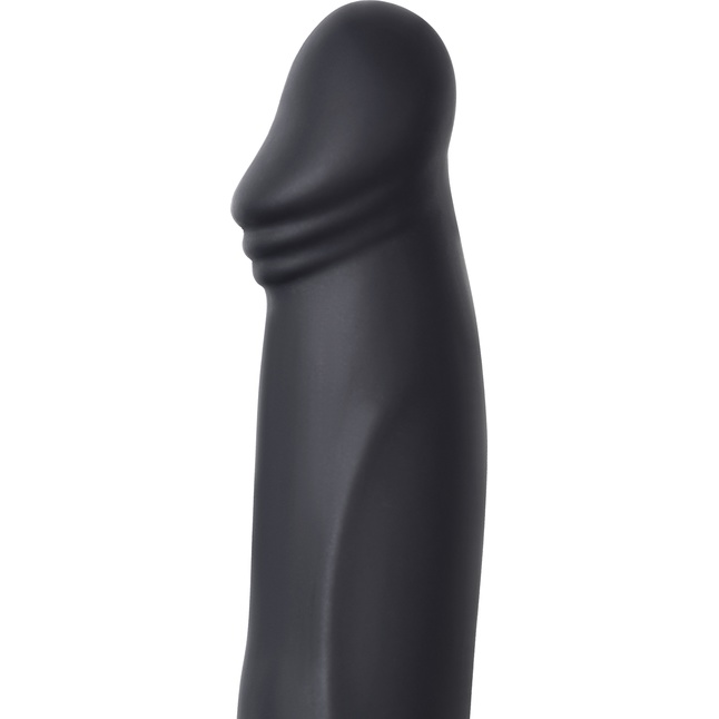 Черная насадка на пенис для двойного проникновения - 19 см - Black Red. Фотография 8.