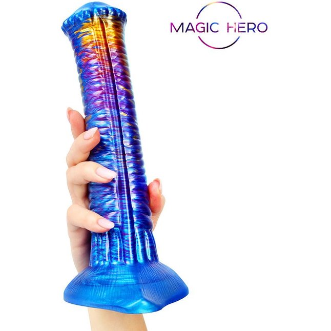 Фантазийный фаллоимитатор на присоске - 24,5 см - MAGIC HERO. Фотография 4.