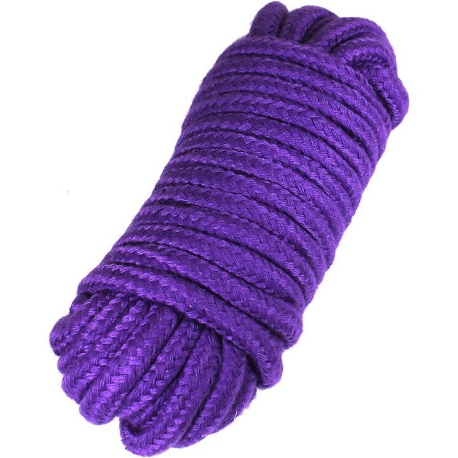 Фиолетовая верёвка для бондажа и декоративной вязки - 10 м. Фотография 3.