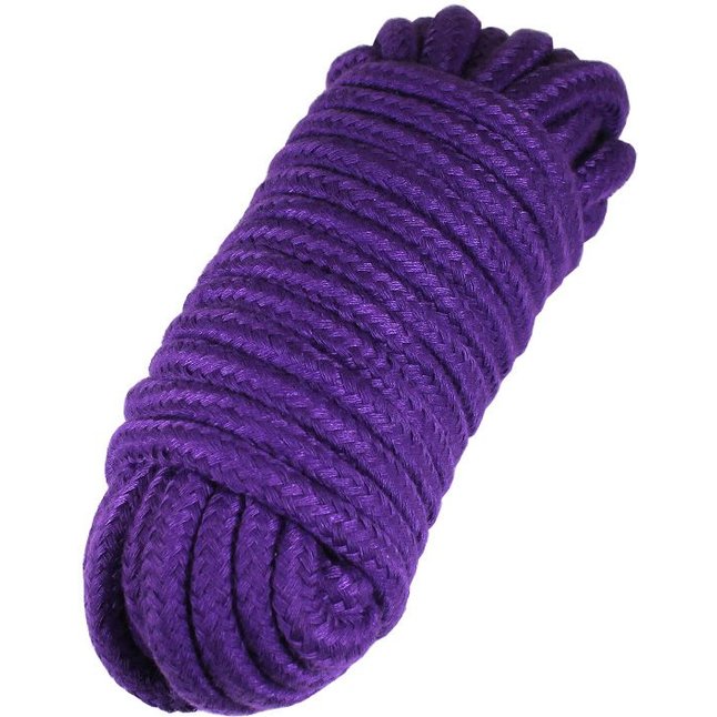Фиолетовая верёвка для бондажа и декоративной вязки - 10 м