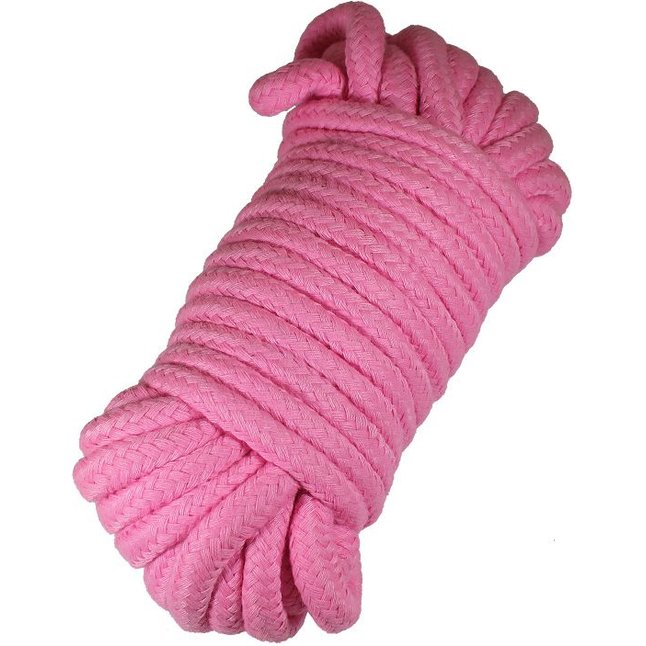 Розовая верёвка для бондажа и декоративной вязки - 10 м. Фотография 3.