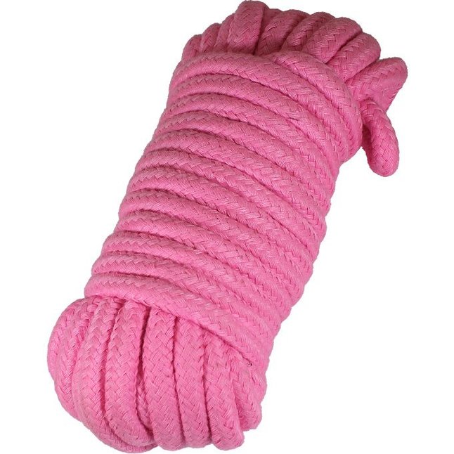 Розовая верёвка для бондажа и декоративной вязки - 10 м