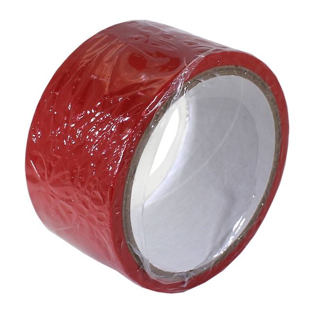 Красный скотч для связывания Bondage Tape - 15 м. Фотография 3.