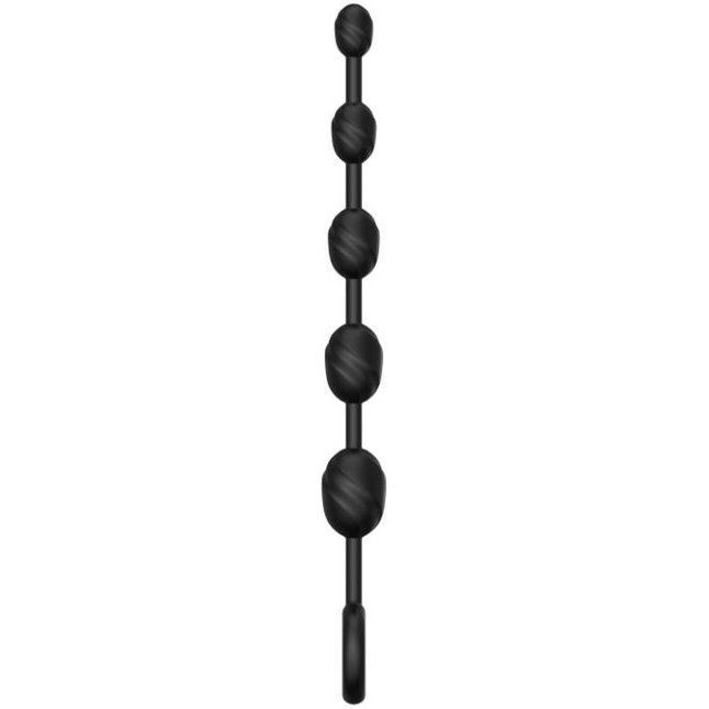 Черная анальная цепочка №03 Anal Chain - 30 см - BLKDESIRE. Фотография 7.