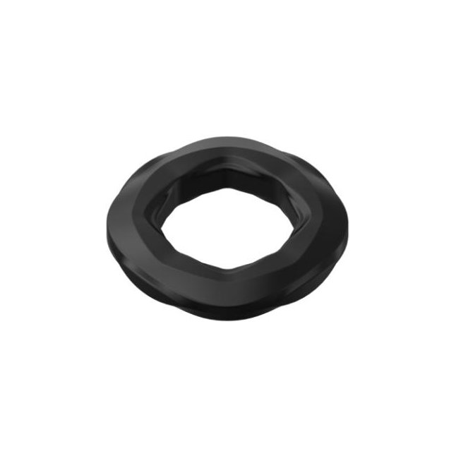 Черные эрекционное кольцо №06 Cock Ring - BLKDESIRE. Фотография 5.