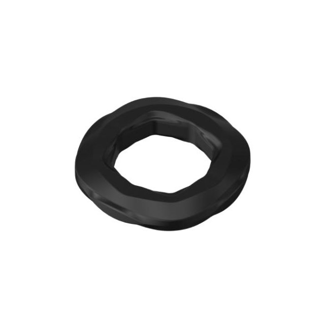Черные эрекционное кольцо №06 Cock Ring - BLKDESIRE. Фотография 9.