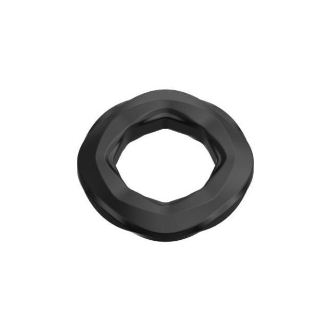 Черные эрекционное кольцо №06 Cock Ring - BLKDESIRE. Фотография 11.