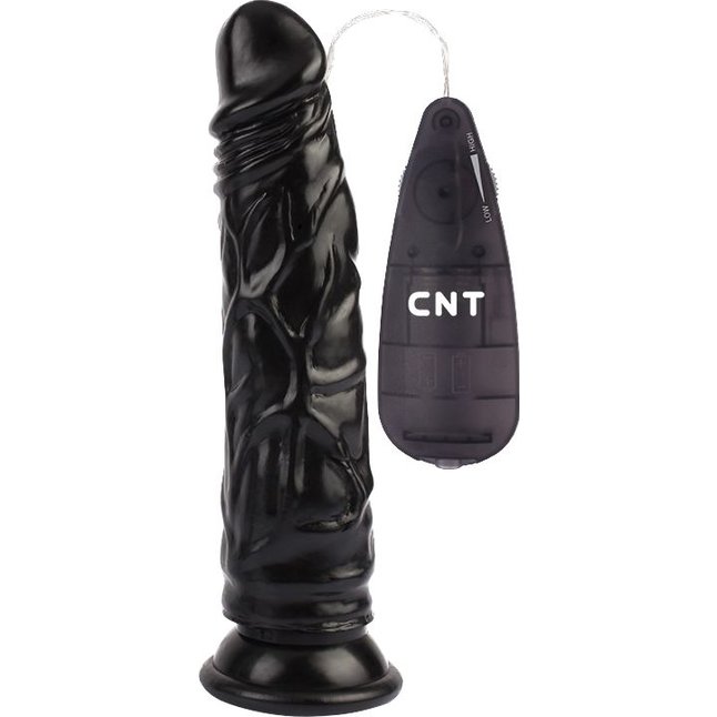 Черный вибратор-реалистик 8.4 Stud Realistic Dildo - 21,4 см