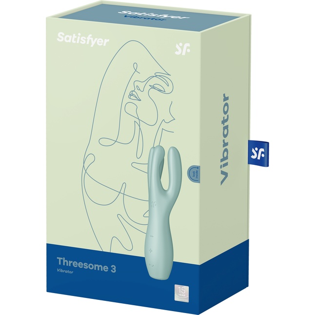 Мятный клиторальный вибромассажер Threesome 3. Фотография 2.