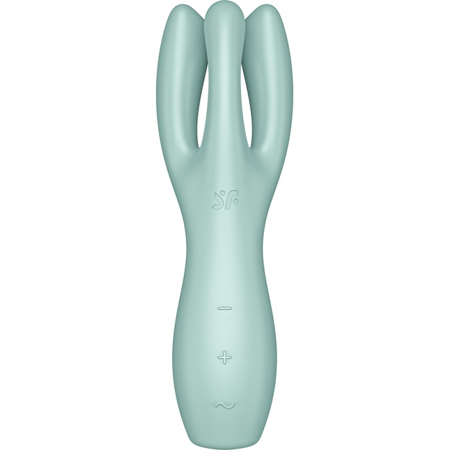 Мятный клиторальный вибромассажер Threesome 3. Фотография 9.