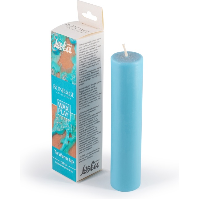 Голубая БДСМ-свеча To Warm Up - Bondage Collection