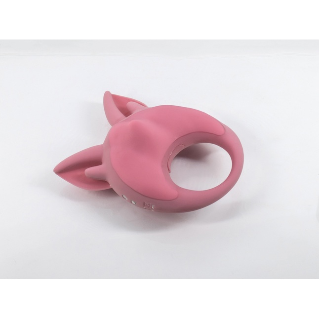 Розовое перезаряжаемое эрекционное кольцо Kitten Kiki - MiMi Animals. Фотография 6.