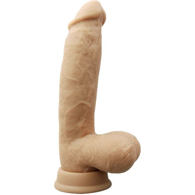 Телесный фаллоимитатор 8 Silicone Cock With Balls - 21 см